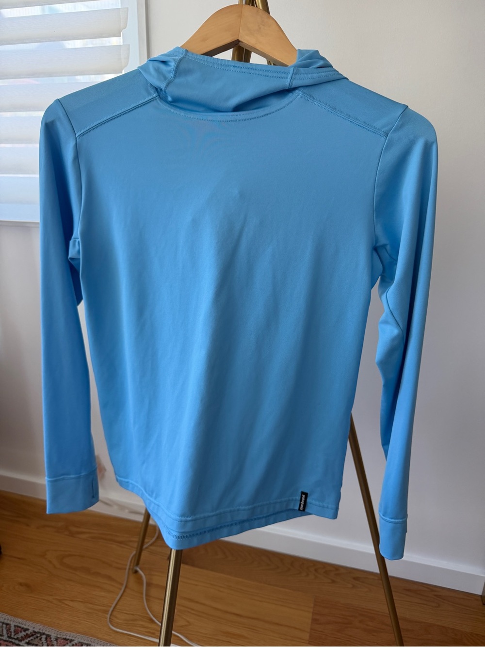 Patagonia Kids Light Blue Hooded Rashguard